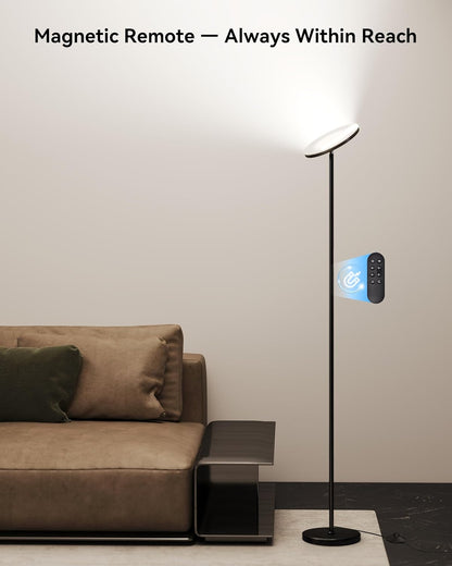 69" Torchiere Floor Lamp for Living Room & Bedroom – Remote, Dimmable, 3000LM