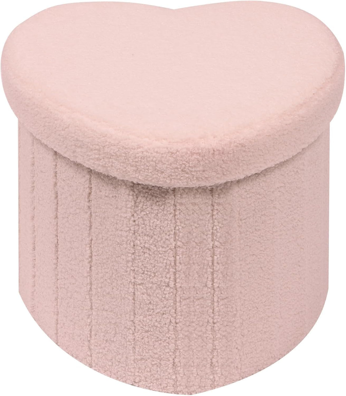 12.6" Flower Shaped Storage Ottoman – Cream Boucle for Living Room & Bedroom