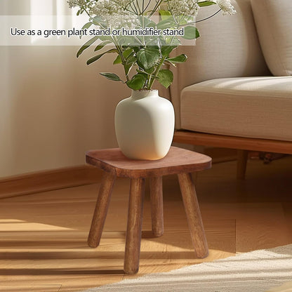 Classic Wooden Step Stool for Home & Kids – 9.3", Removable Legs