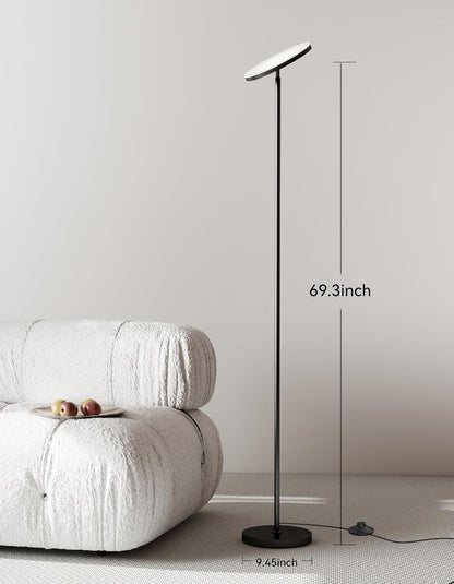69" Torchiere Floor Lamp for Living Room & Bedroom – Remote, Dimmable, 3000LM