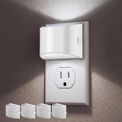 Plug-in Night Lights for Bedroom & Hallway – 3-Level Brightness, 2-Pack