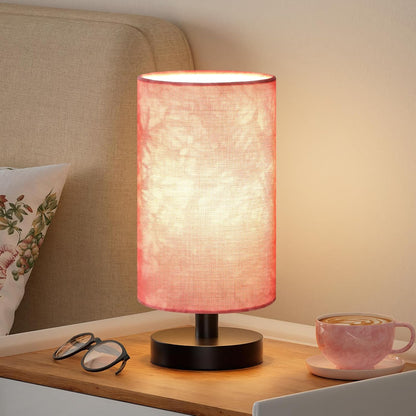 9" Minimalist Table Lamp – Cream Shade, Wood Base, 3000K Bulb Included