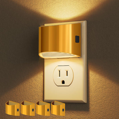 Plug-in Night Lights for Bedroom & Hallway – 3-Level Brightness, 2-Pack